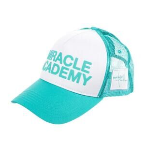 Authentic Nahmias Miracle‎ Academy Trucker Cap Hat Snapback Mesh Aqua Blue White